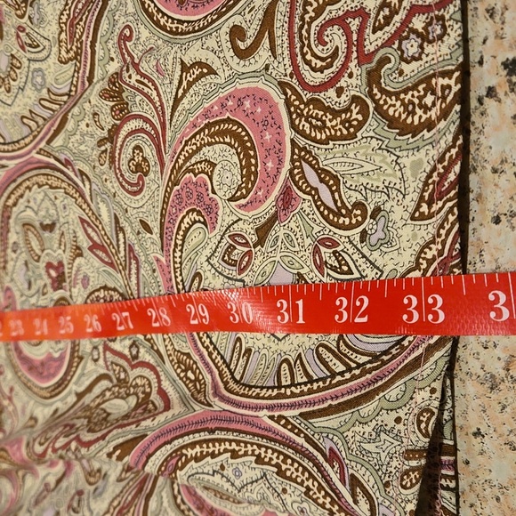 220 Hickory Paisley Print Rayon Skirt Midi Length Women size L - Picture 6 of 6